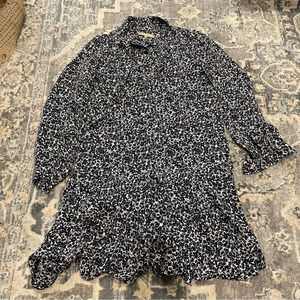 Michael Kors floral printed dress with neck tie